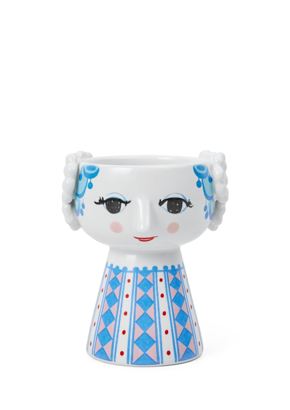 Eva lysestage, Blå - H9.5 cm.